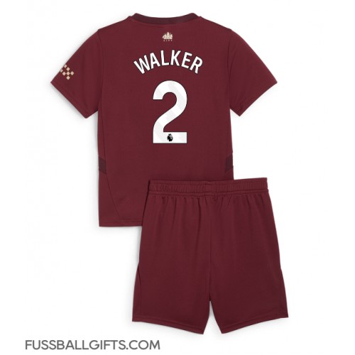 Manchester City Kyle Walker #2 Fußballbekleidung 3rd trikot Kinder 2024-25 Kurzarm (+ kurze hosen)